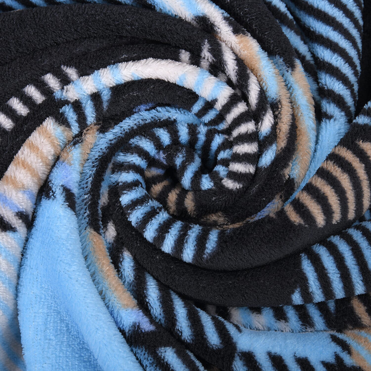 Homesmart 2 in 1 Blue and Black Plaid Pattern Printed Flannel Blanket Folded into Cushion Cover