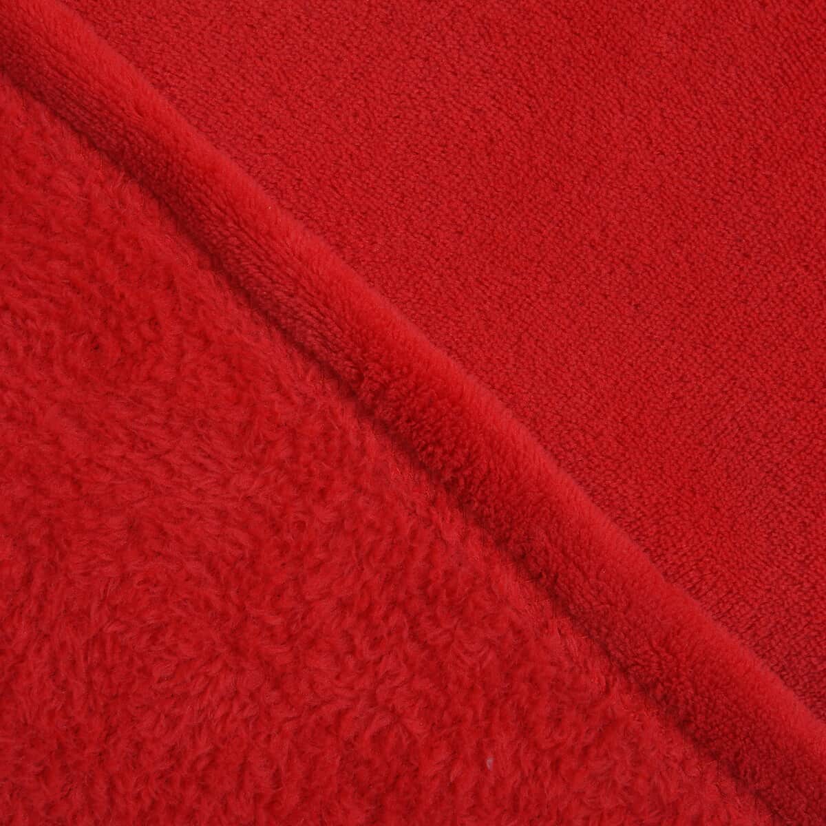 HOMESMART Toreador Solid Coral Fleece Warmth and Soft Blanket (50"x70") image number 2