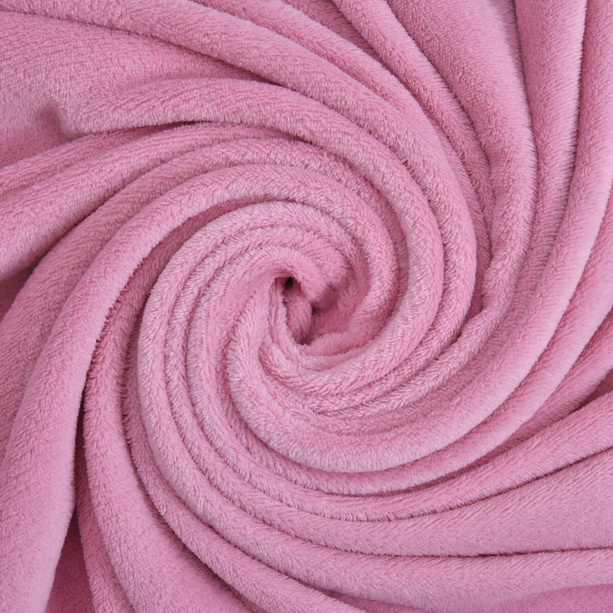 Homesmart Pink Solid Coral Fleece Warmth and Soft Blanket image number 3
