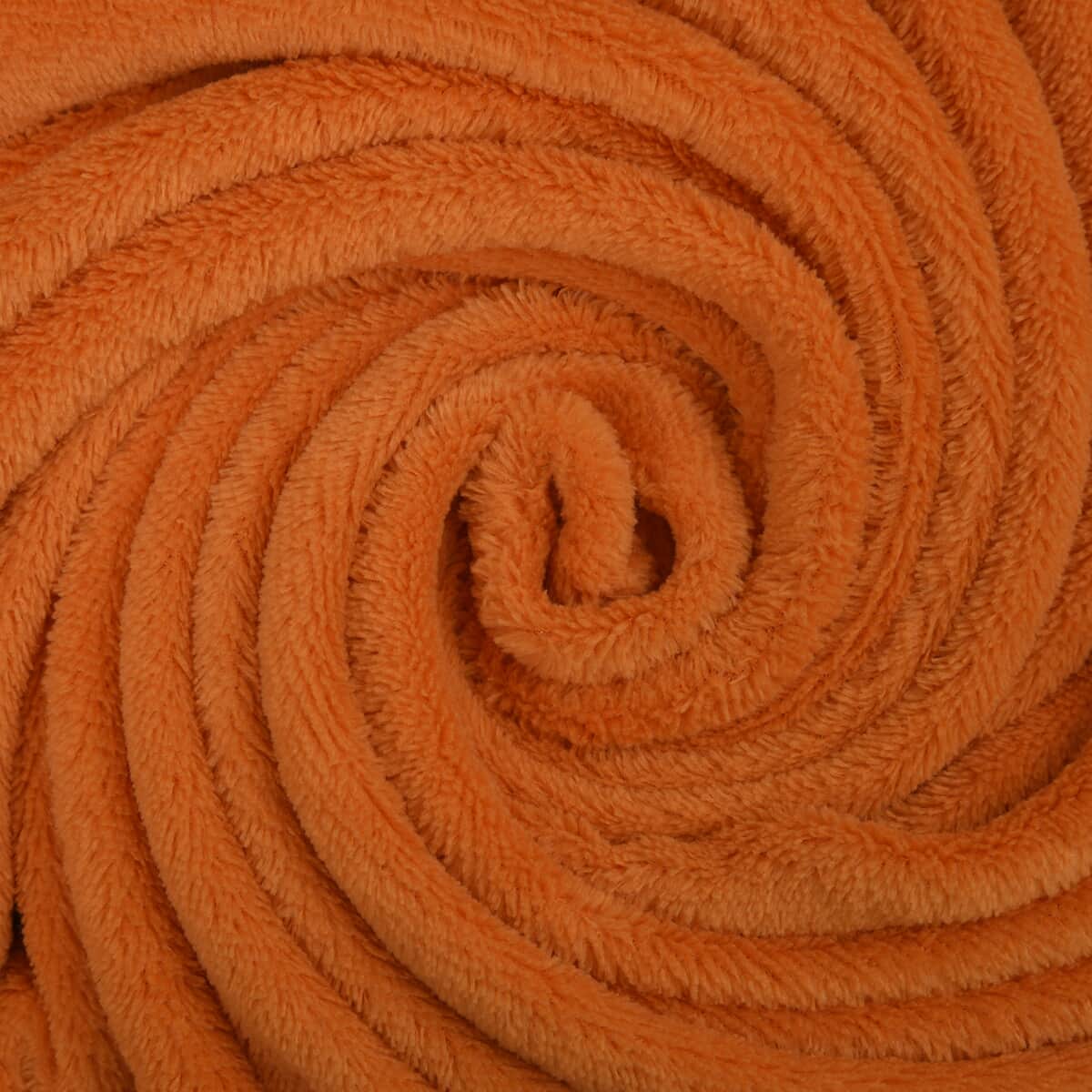 Homesmart Orange Solid Coral Fleece Warmth and Soft Blanket image number 3