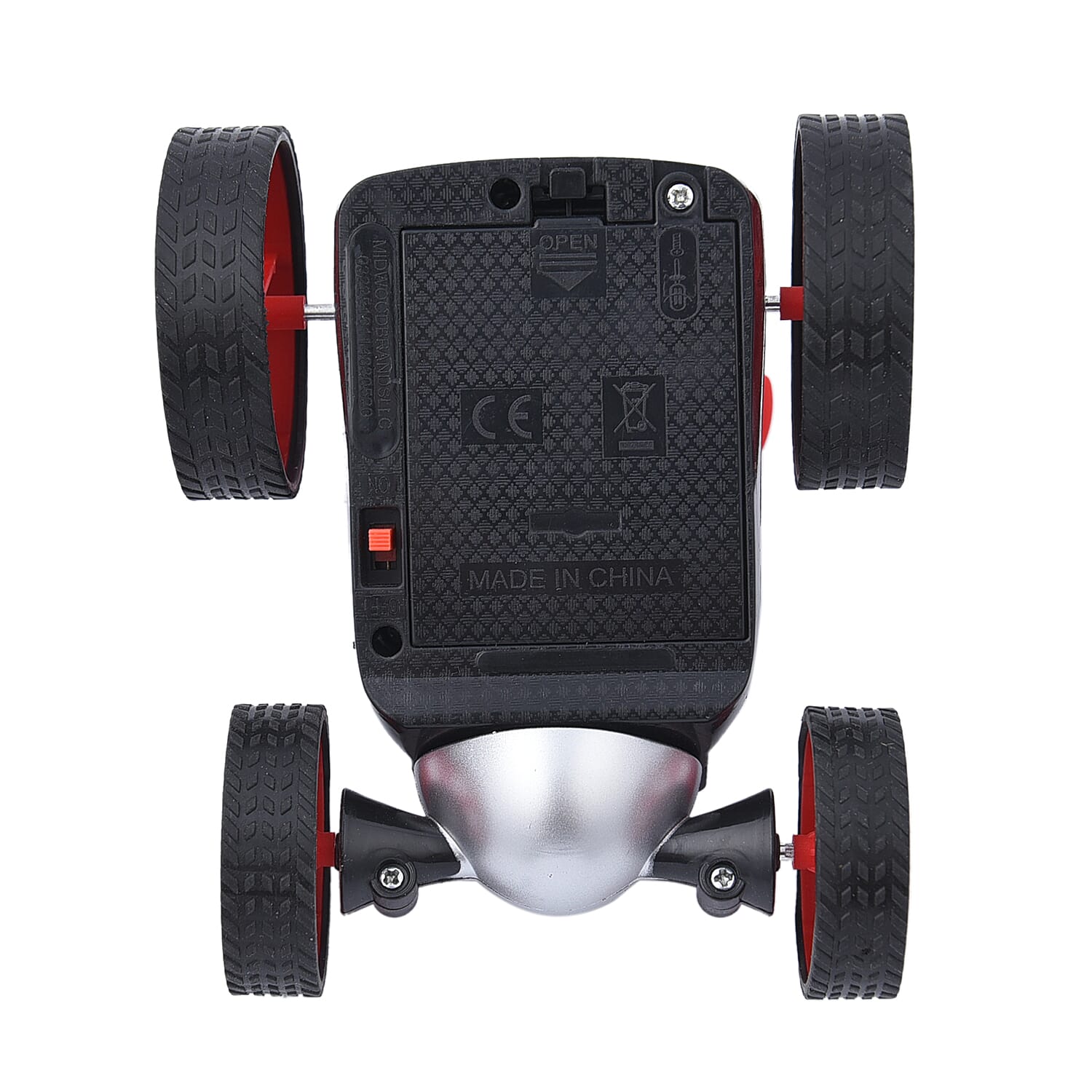 Homesmart Red Racing Remote Control Stunt Car, 4 Wheel Drive with 360 Degree Rotation, Spin and Flips (AA Batteries Not Included)