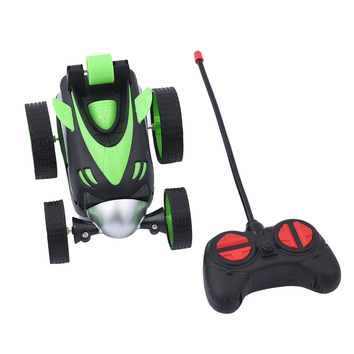 Homesmart Green Racing Remote Control Stunt Car, 4 Wheel Drive with 360 Degree Rotation, Spin and Flips (AA Batteries Not Included) image number 0