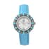 Eon 1962 Sleeping Beauty Turquoise Swiss Movement Butterfly Watch with MOP Dial in Sterling Silver Case and Leather Strap 3.00 ctw image number 0