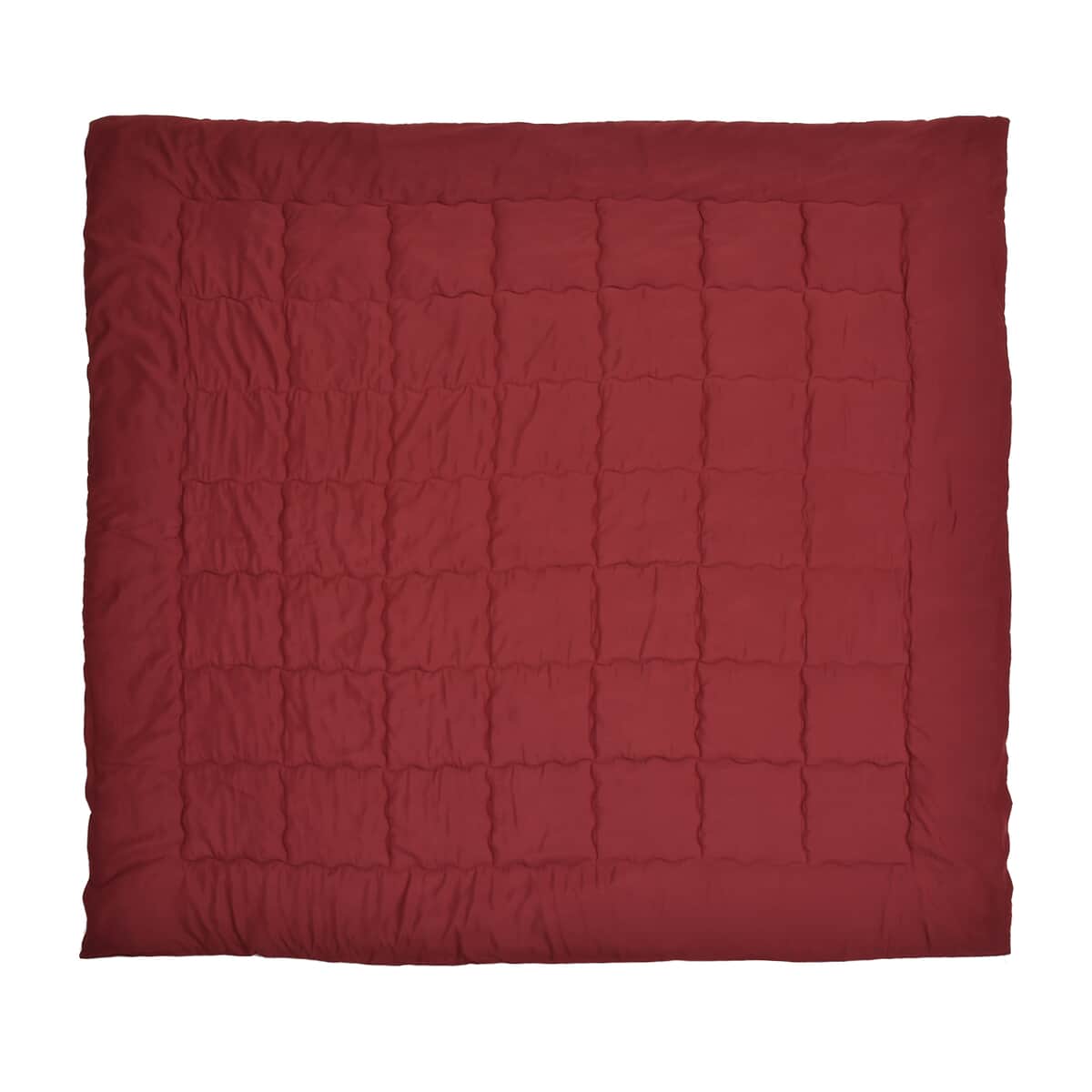 Homesmart Burgundy Quilted Pattern Microfiber Comforter and 2pcs Pillow Cover - Queen image number 4