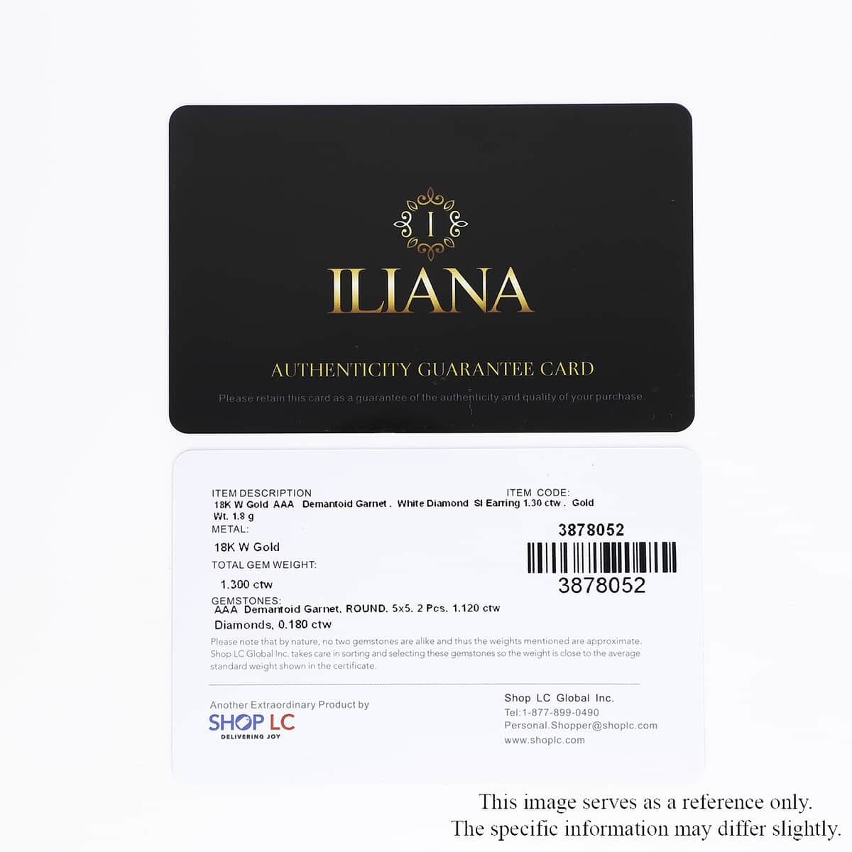 Iliana 18K Yellow Gold AAA Ambanja Demantoid Garnet and G-H SI Diamond Halo Stud Earrings 1.25 ctw image number 2