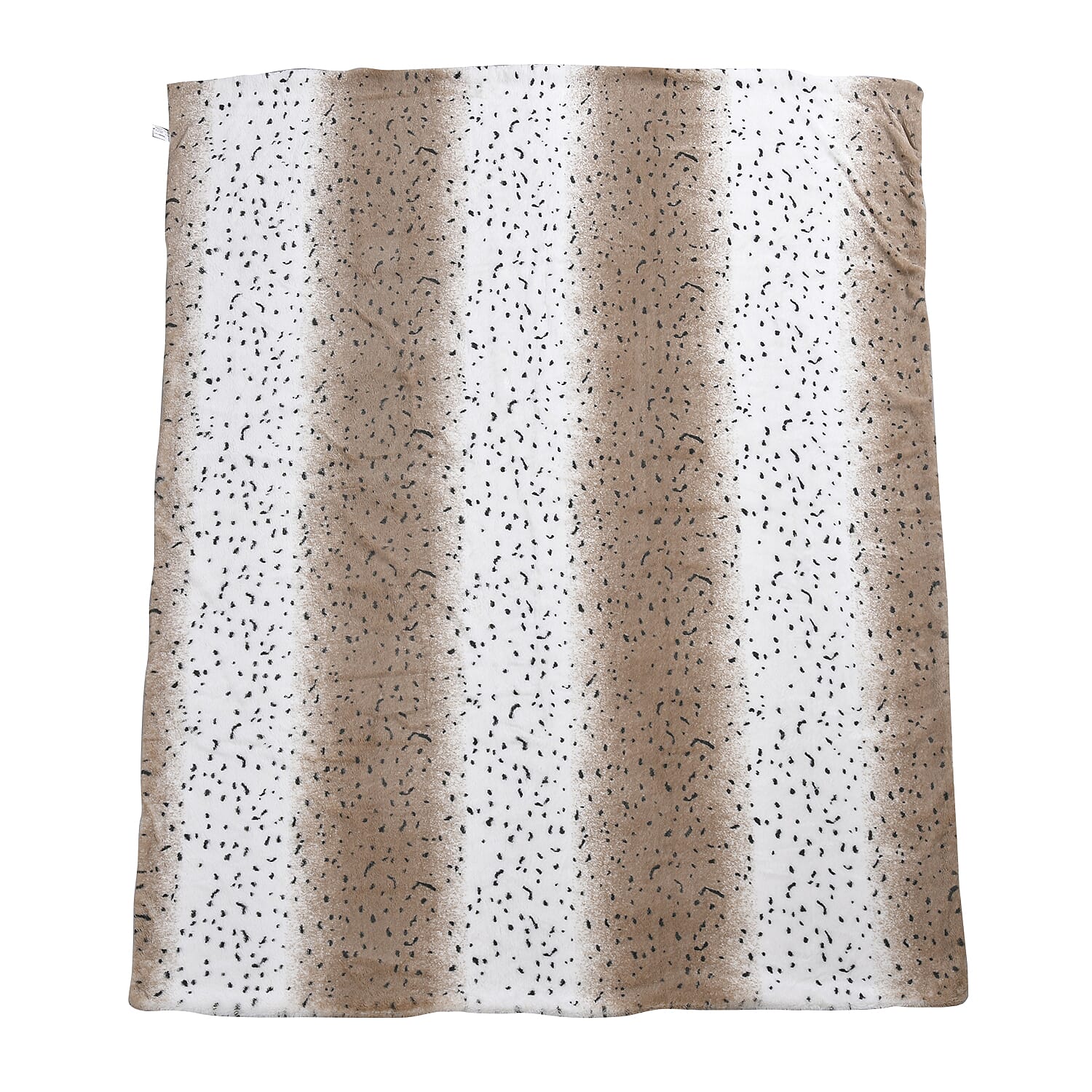 Homesmart Dots Pattern Faux Fur Sherpa Blanket - Brown