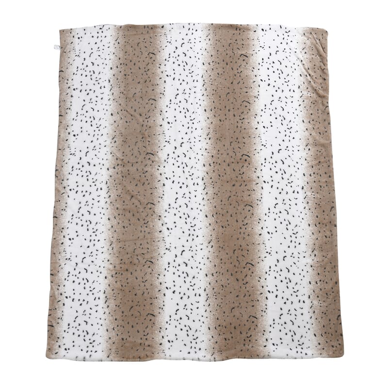 Homesmart Dots Pattern Faux Fur Sherpa Blanket - Brown