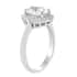 Lustro Stella Finest CZ Halo Ring in Sterling Silver (Size 7.0) 4.65 ctw image number 3