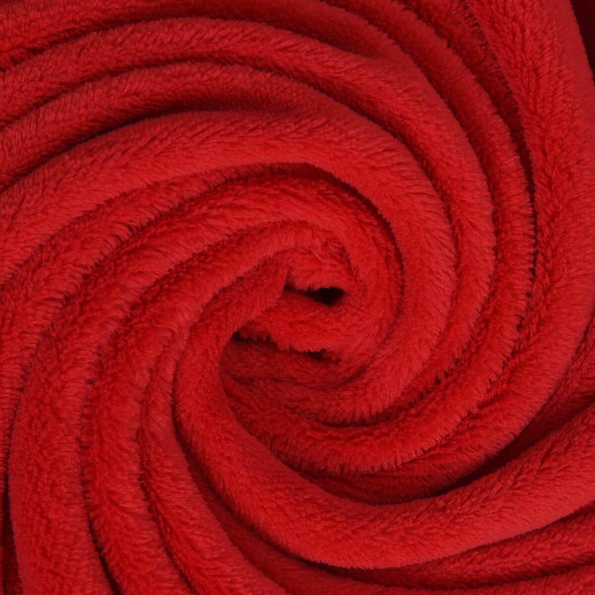 Solid color Coral fleece blanket,200gsm image number 3