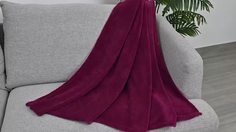 Solid color Coral fleece blanket,200gsm