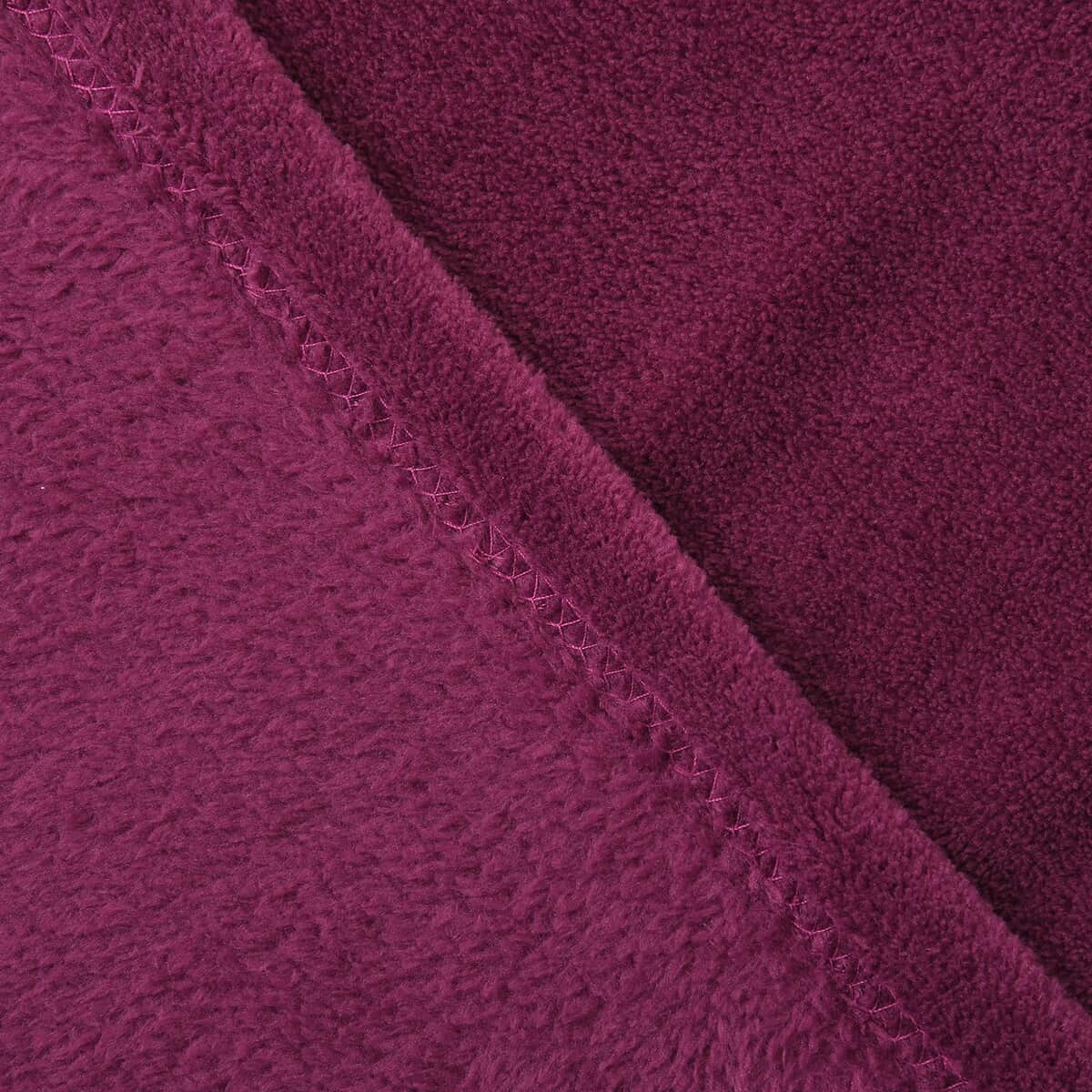 Homesmart Magenta Solid Super Soft and Warm Coral Fleece Blanket image number 1