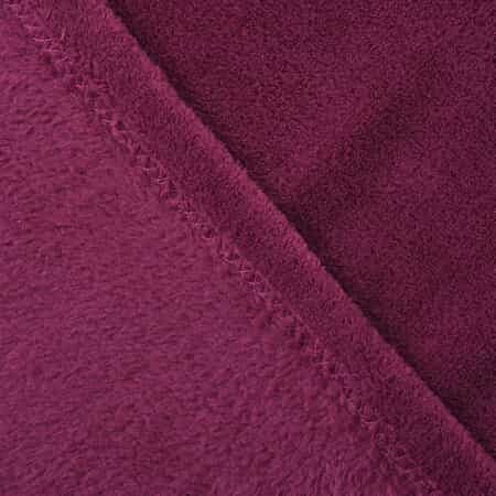 Homesmart Magenta Solid Super Soft and Warm Coral Fleece Blanket image number 1