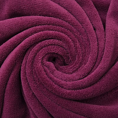 Homesmart Magenta Solid Super Soft and Warm Coral Fleece Blanket