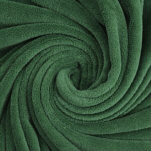Homesmart Green Solid Super Soft and Warm Coral Fleece Blanket