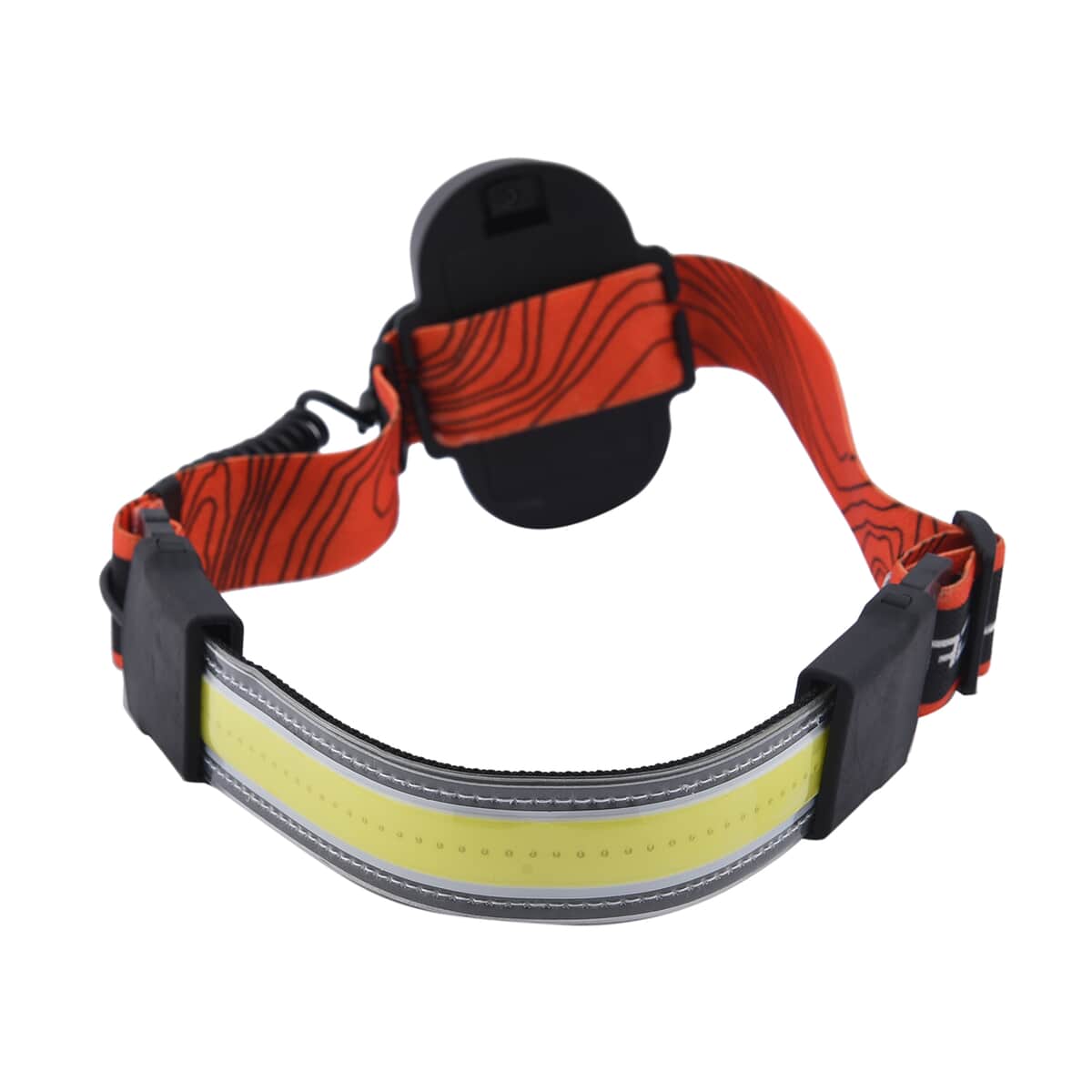 Black and Orange Ultra-Thin Led Headlight with 3 Levels of Adjustment 3 AAA Battery (not included) image number 3