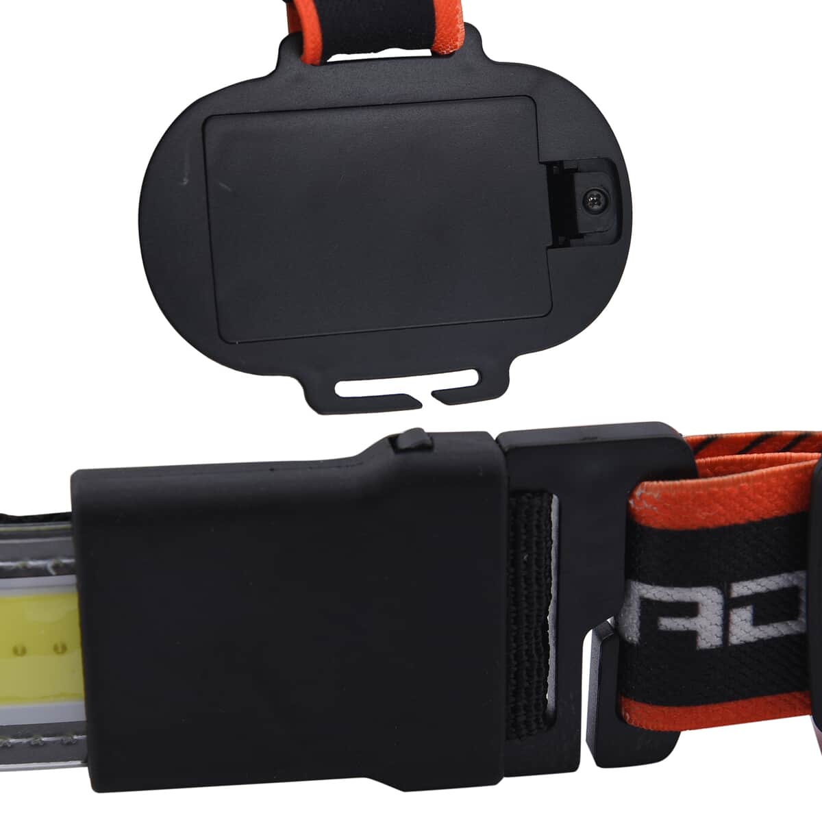 Black and Orange Ultra-Thin Led Headlight with 3 Levels of Adjustment 3 AAA Battery (not included) image number 6