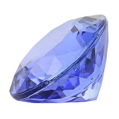 Certified 3.00 ctw Round Vivid Tanzanite Loose Gemstone – AAAA Grade, Free Size