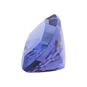 Certified 3.00 ctw Cushion Vivid Tanzanite Loose Gemstone  &ndash; AAAA Grade, Free Size