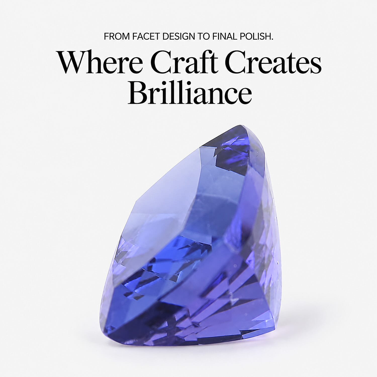 Certified and Appraised AAAA Blue Dahlia Vivid Tanzanite (Cushion) 3.00 ctw