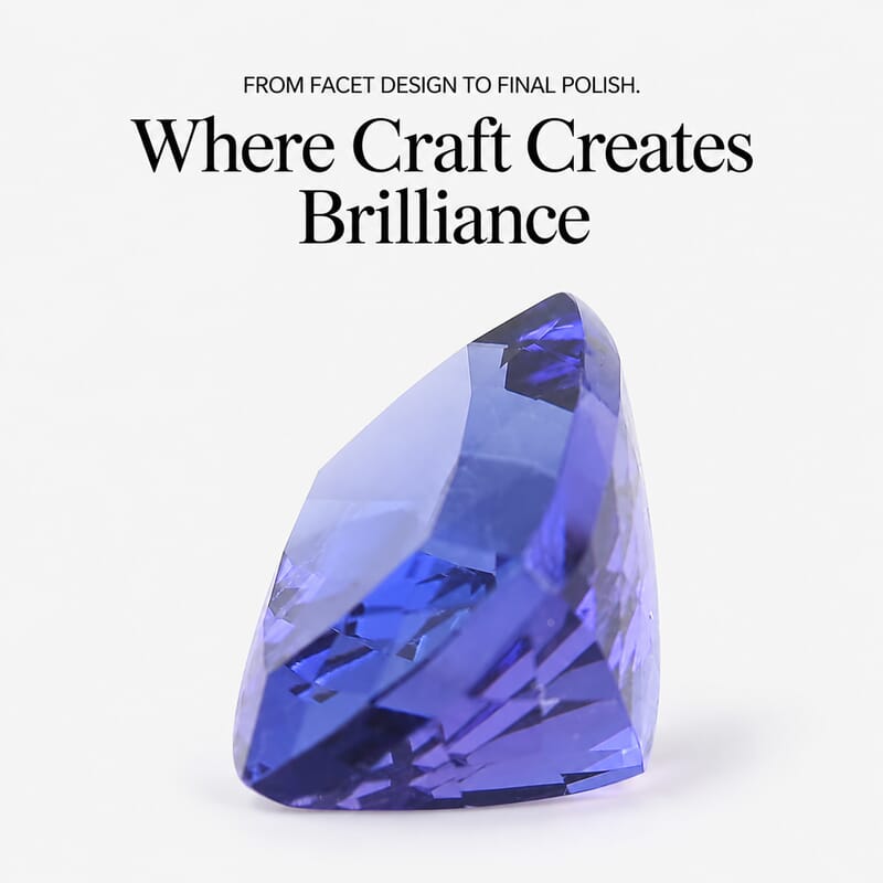 Certified and Appraised AAAA Blue Dahlia Vivid Tanzanite (Cushion) 3.00 ctw