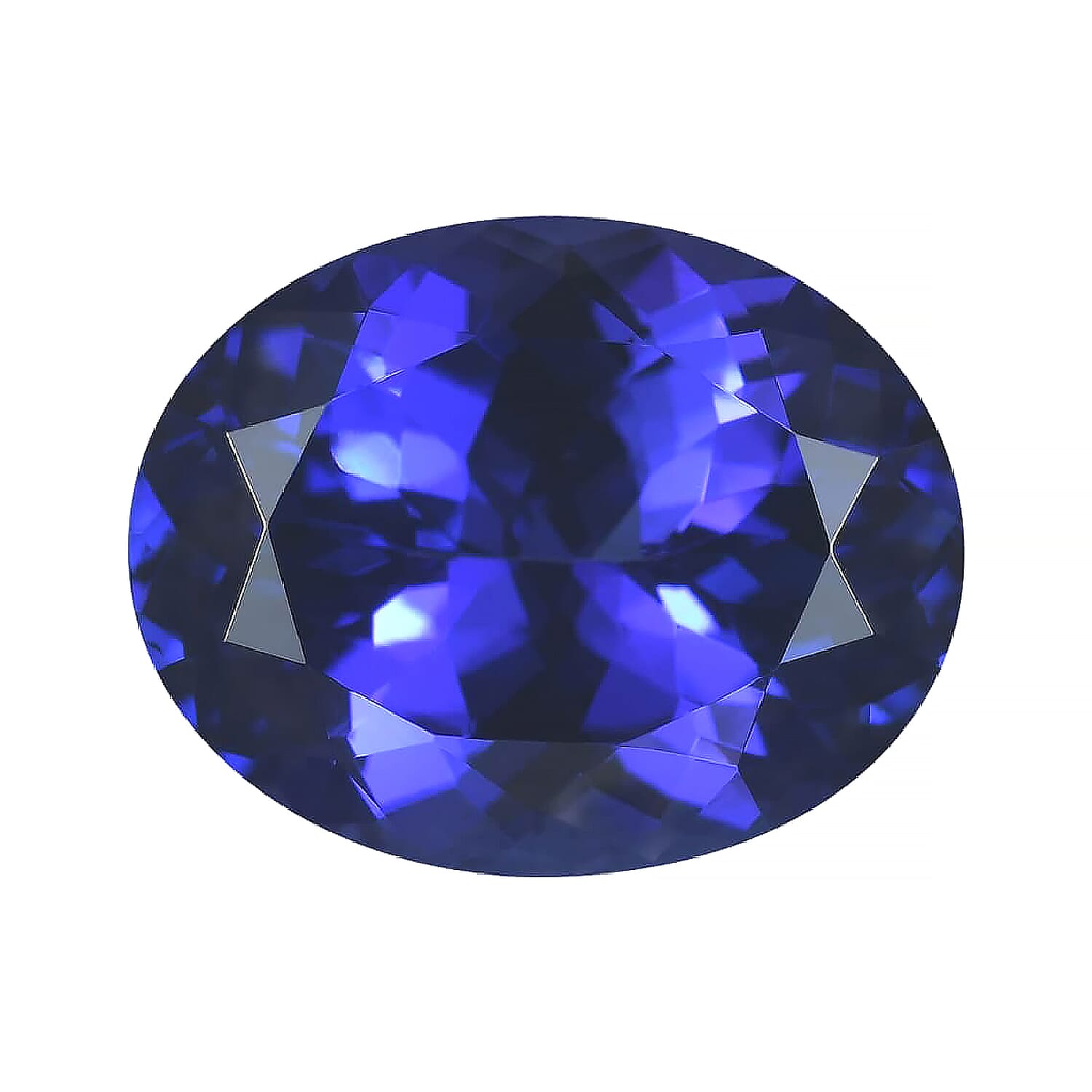 Certified and Appraised AAAA Blue Dahlia Vivid Tanzanite (Oval) 3.00 ctw