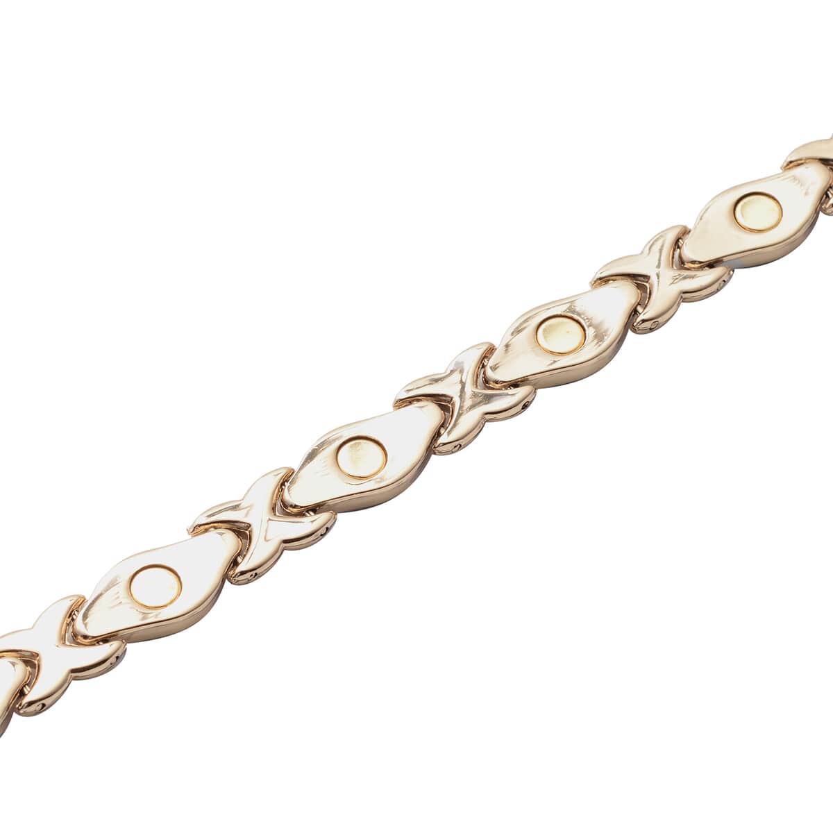 Magnetic By Design Oceanic Wave Inspired Line Bracelet in Tritone (7.00 In) image number 3