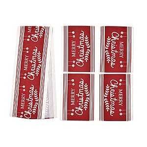 Homesmart Set of 4 Placemats and Table Runner For 4 Seater Dinning Table, 4 Washable Wrinkle Resistant Placemats  and Table Runner - Merry Christmas Pattern