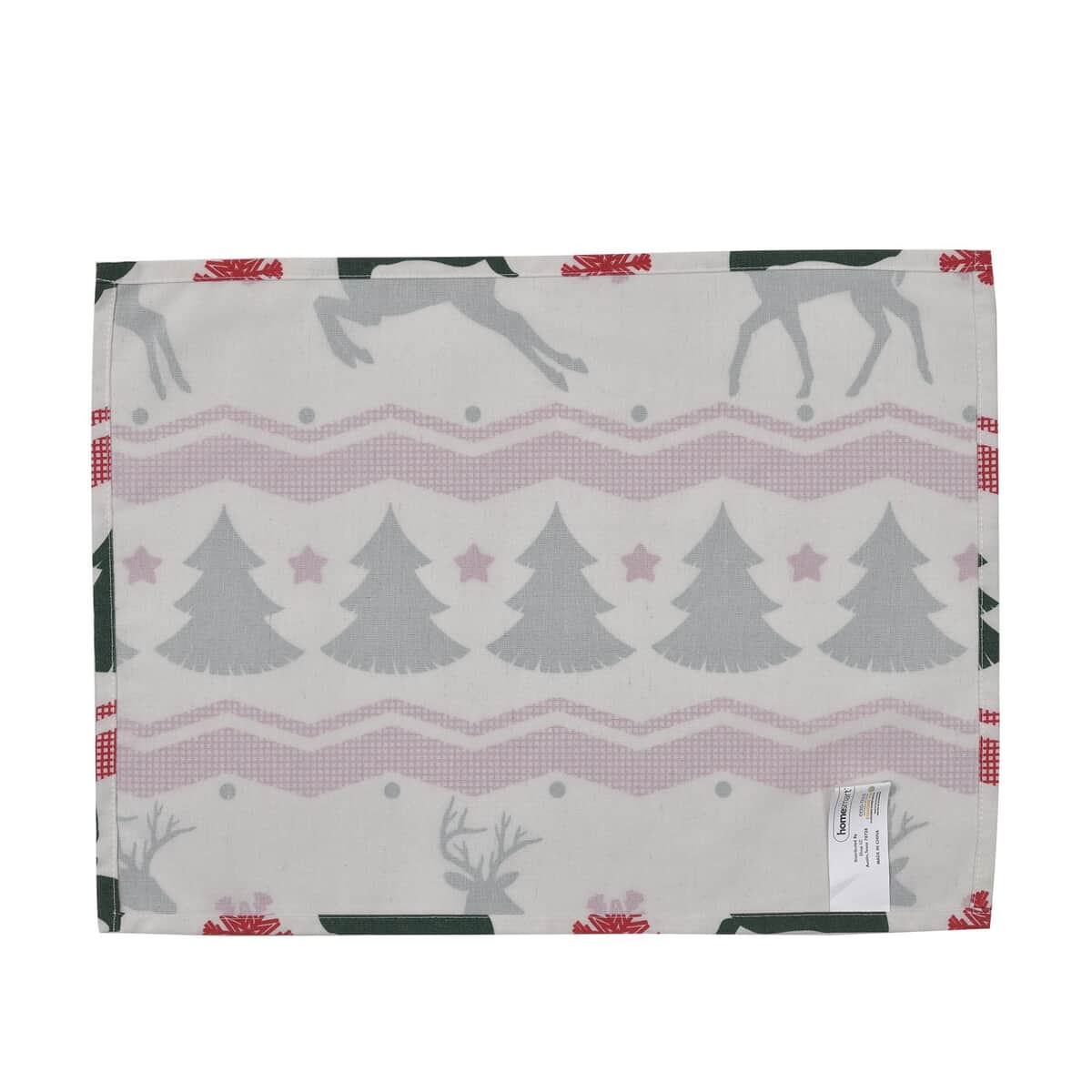 Homesmart Set of 4 Placemats and Table Runner For 4 Seater Dinning Table, 4 Washable Wrinkle Resistant Placemats  and Table Runner - Tree & Reindeer Pattern image number 3