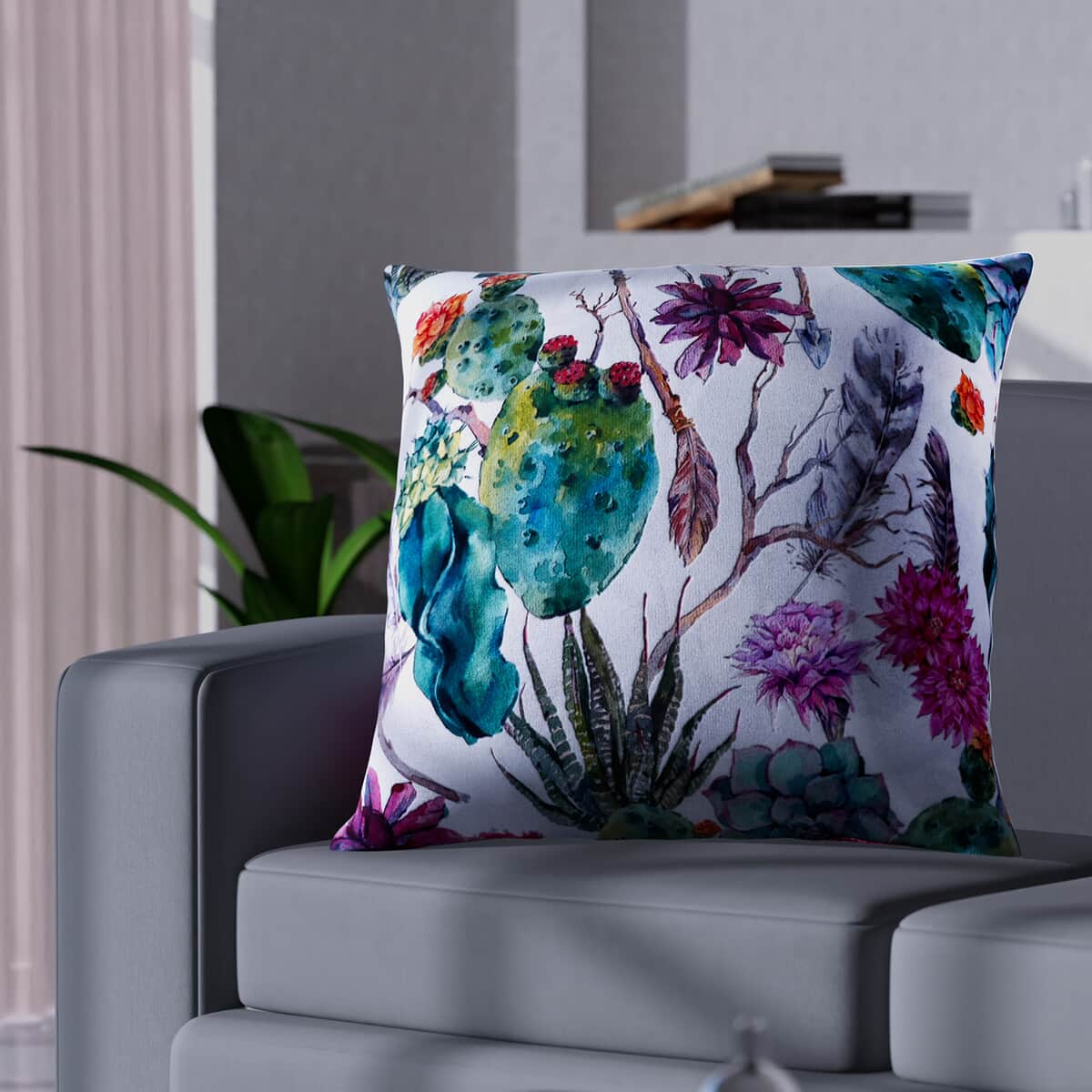 Set of 2 Variety Plant Pattern Cushion Cover (Polyester) image number 0