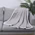 HOMESMART Light Gray Microfiber Flannel with Sherpa Blanket image number 0