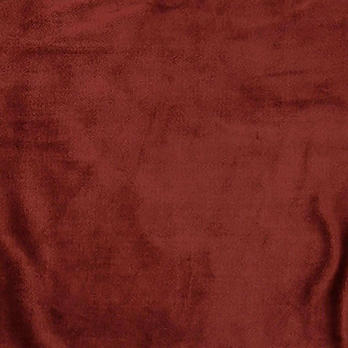 Homesmart Maroon Microfiber Flannel with Sherpa Blanket image number 4