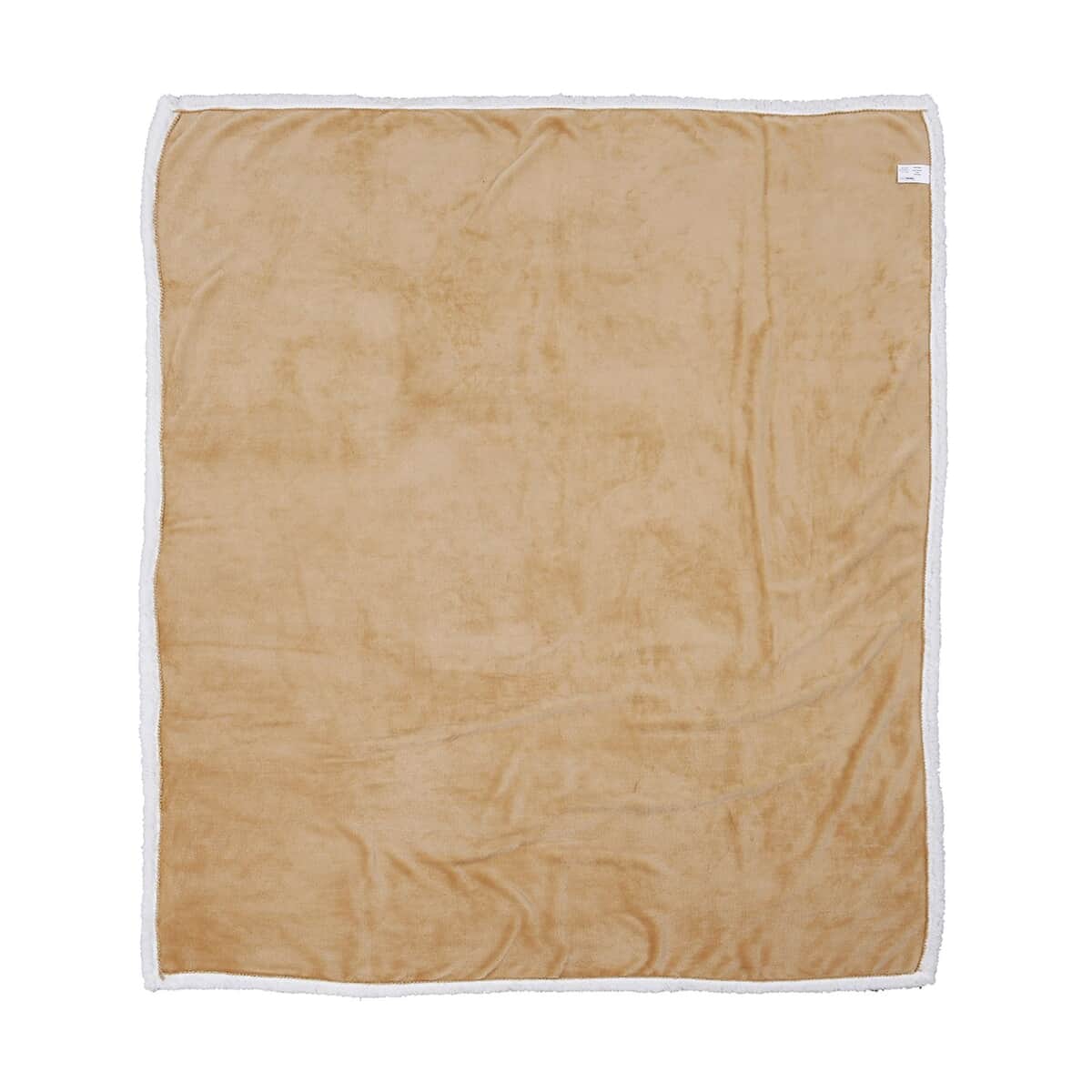 Homesmart Beige Microfiber Flannel with Sherpa Blanket image number 1