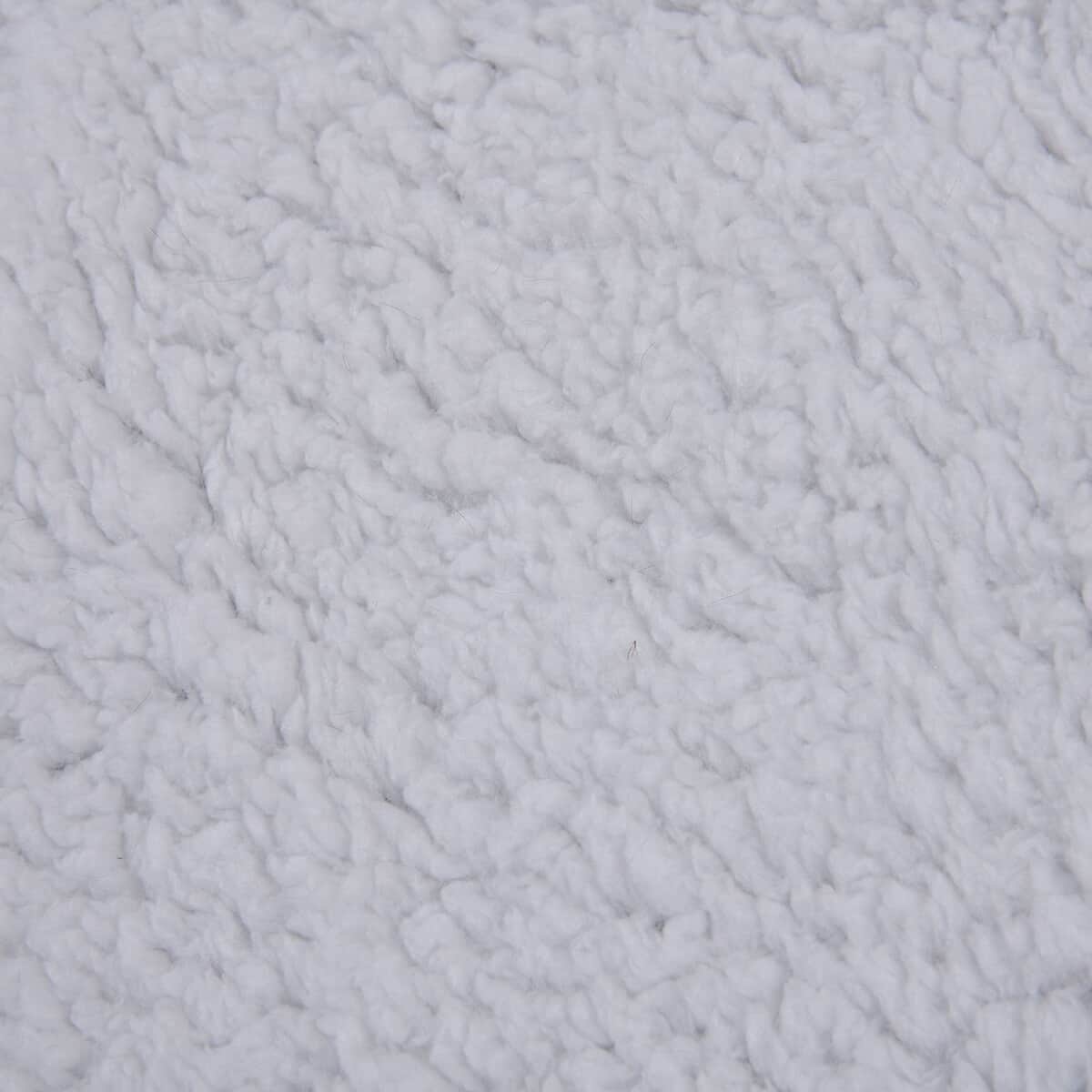 HOMESMART Dark Solid Brown Microfiber Brushed Flannel Sherpa Blanket image number 6