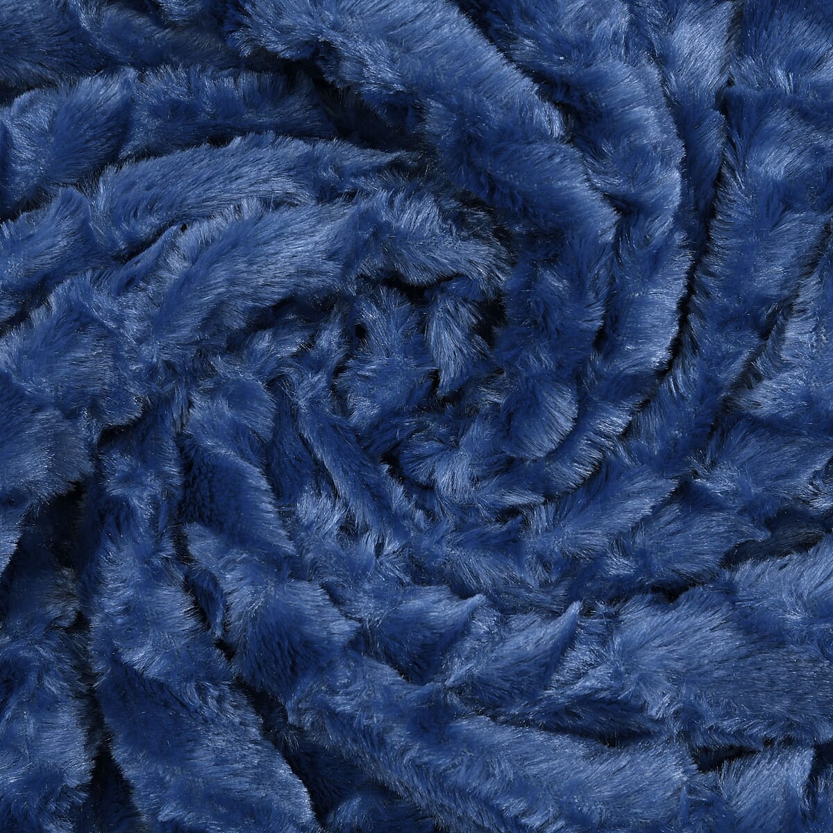 Homesmart Navy Embossed Plush Reverse Sherpa Blanket , Soft Blanket , Bed Throws , Cozy Blanket , Throw Blanket image number 5