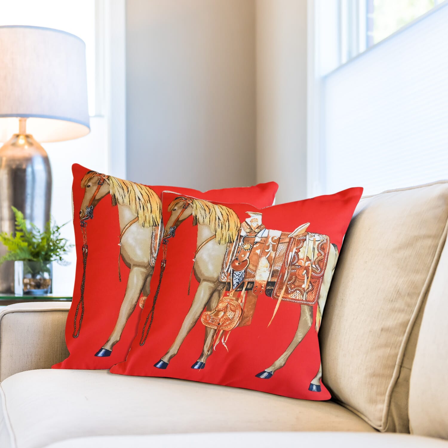 Horse hotsell print cushion