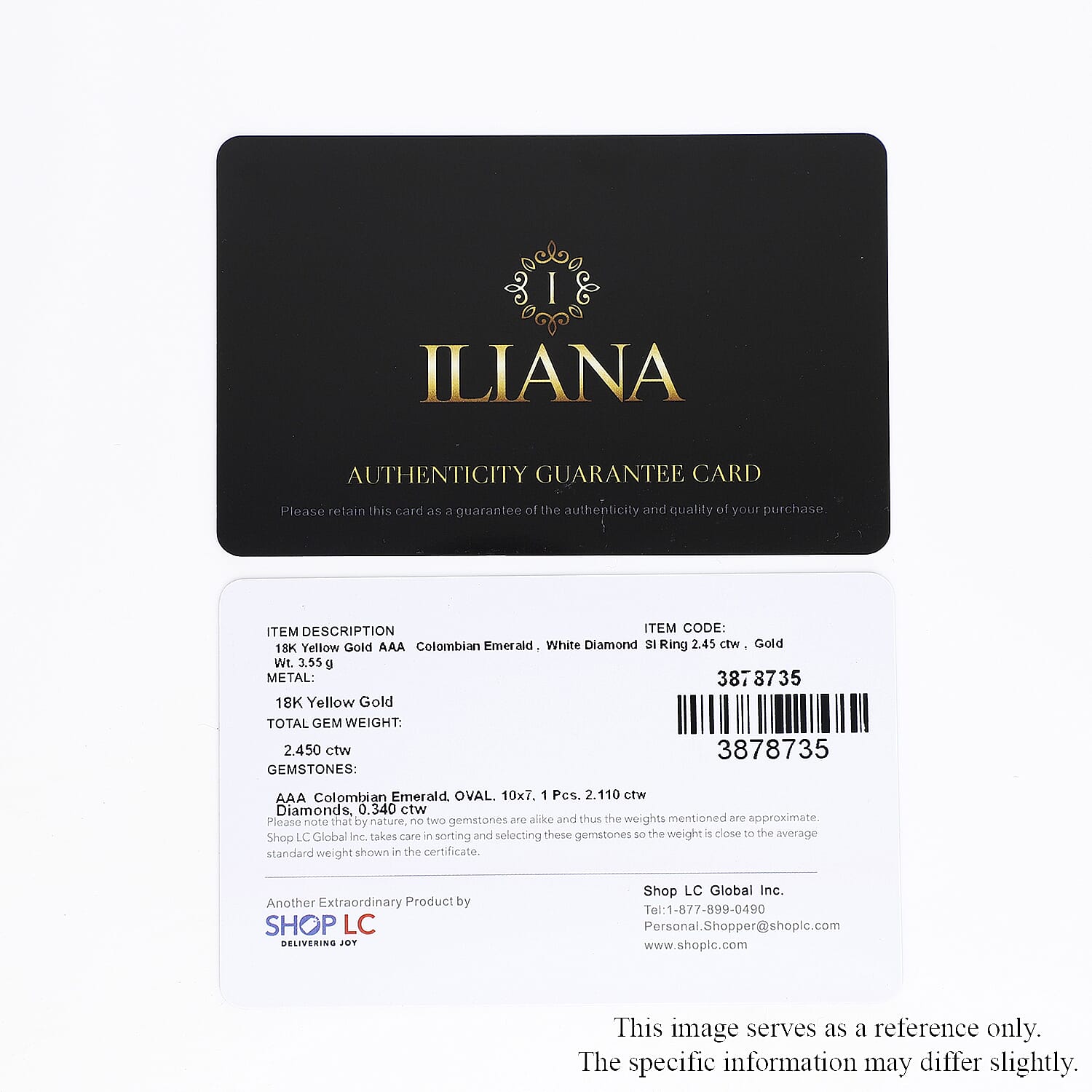 Iliana 18K Yellow Gold AAA Boyaca Colombian Emerald and G-H SI Diamond Halo Ring (Size 7.0) 2.45 ctw