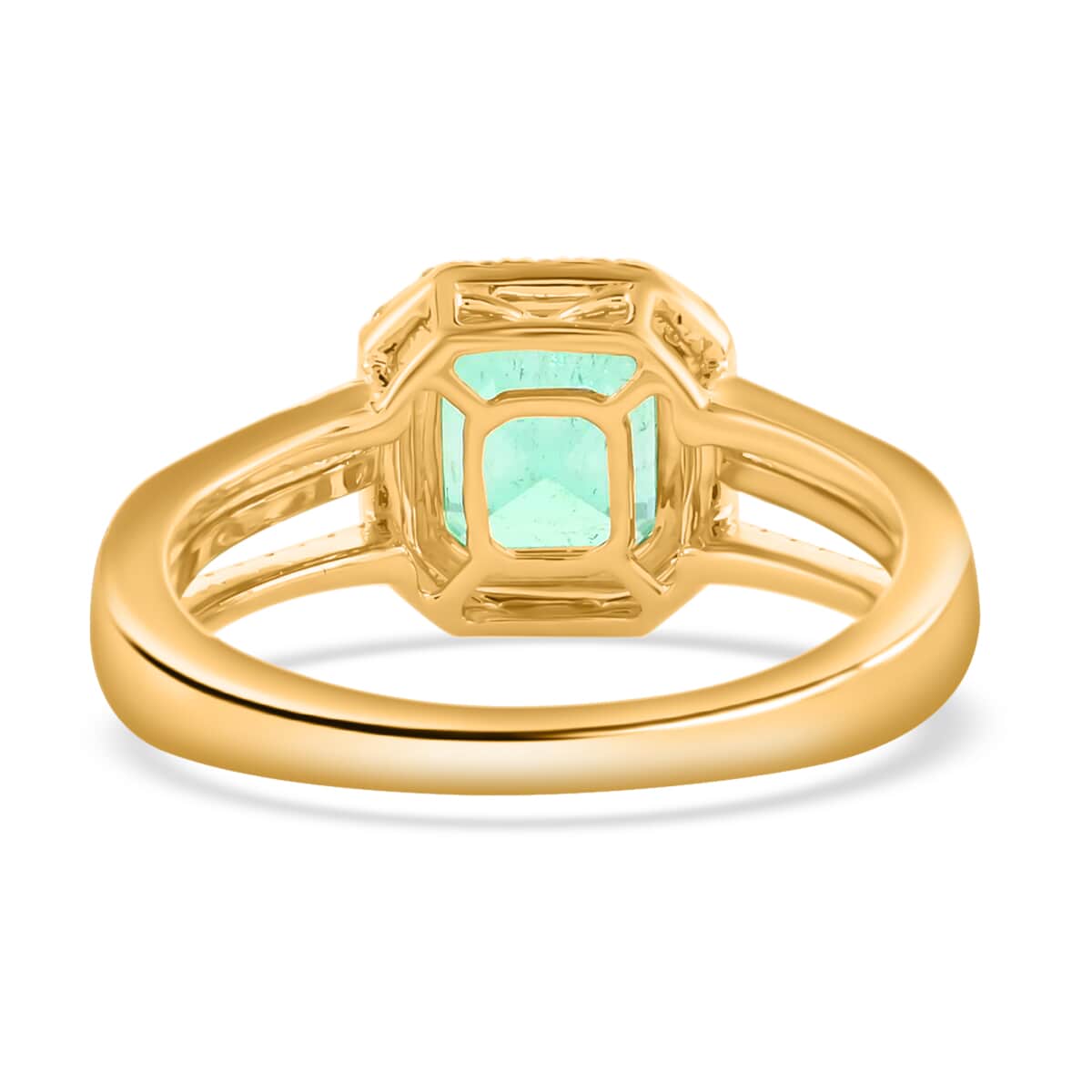 One Of A Kind ILIANA 18K Yellow Gold AAA Boyaca Colombian Emerald and G-H SI Diamond Ring 4.59 Grams 1.90 ctw image number 3