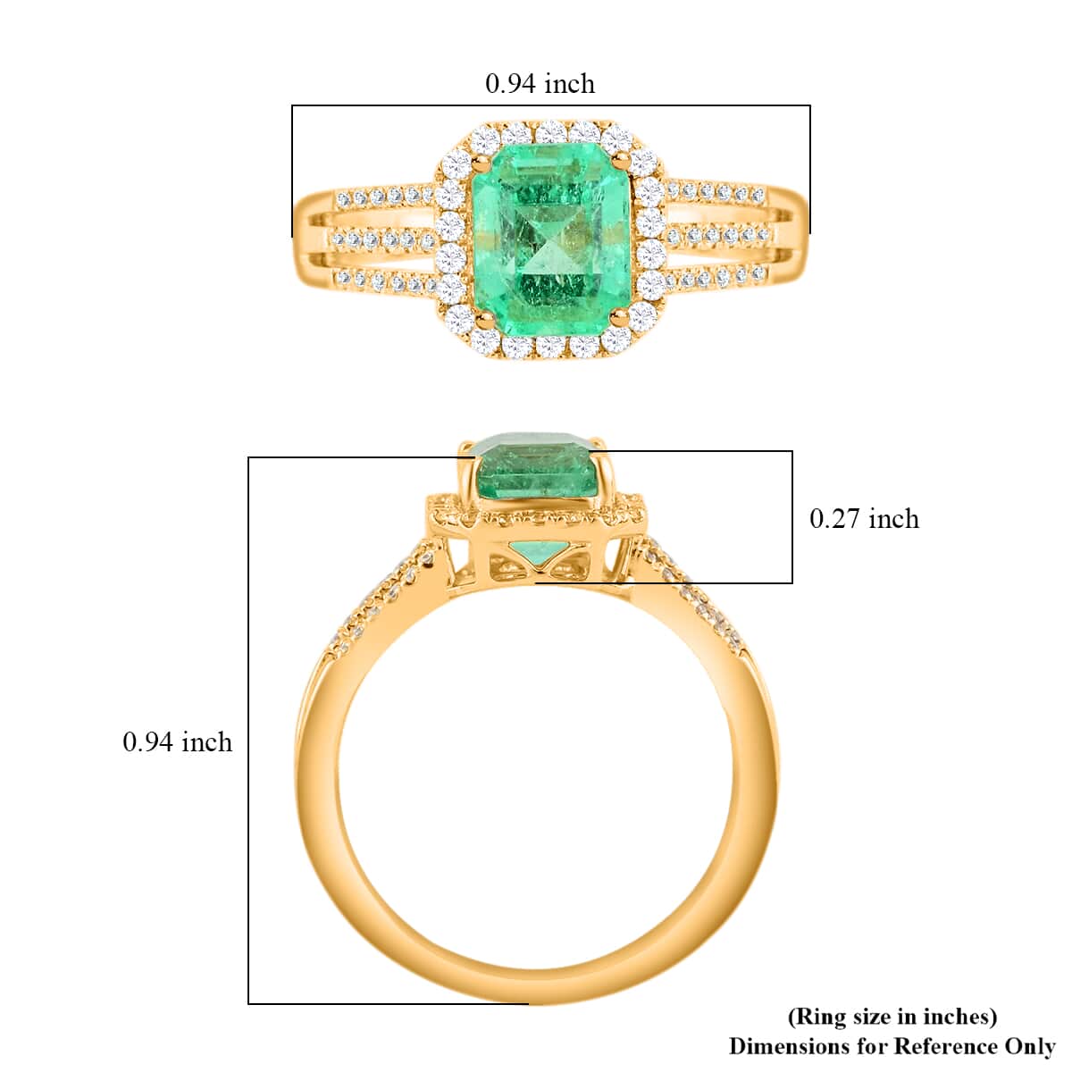 One Of A Kind ILIANA 18K Yellow Gold AAA Boyaca Colombian Emerald and G-H SI Diamond Ring 4.59 Grams 1.90 ctw image number 4