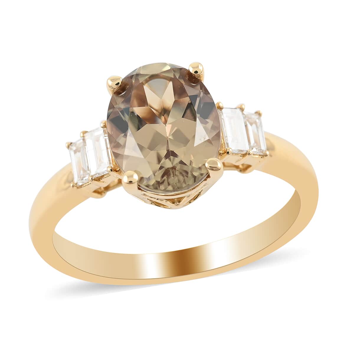 Iliana AAAA Turkizite and G-H SI Diamond 2.25 ctw Ring in 18K Yellow Gold (Size 9.0) 4.18 Grams image number 0