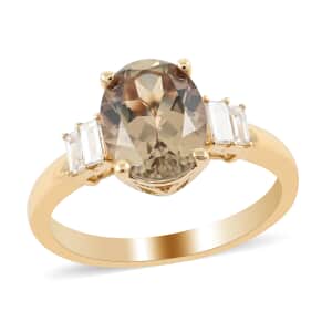 Iliana 2.25 ctw AAA Turkizite and Diamond G-H SI Ring in 18K Yellow Gold (Size 9.0) 4.18 Grams