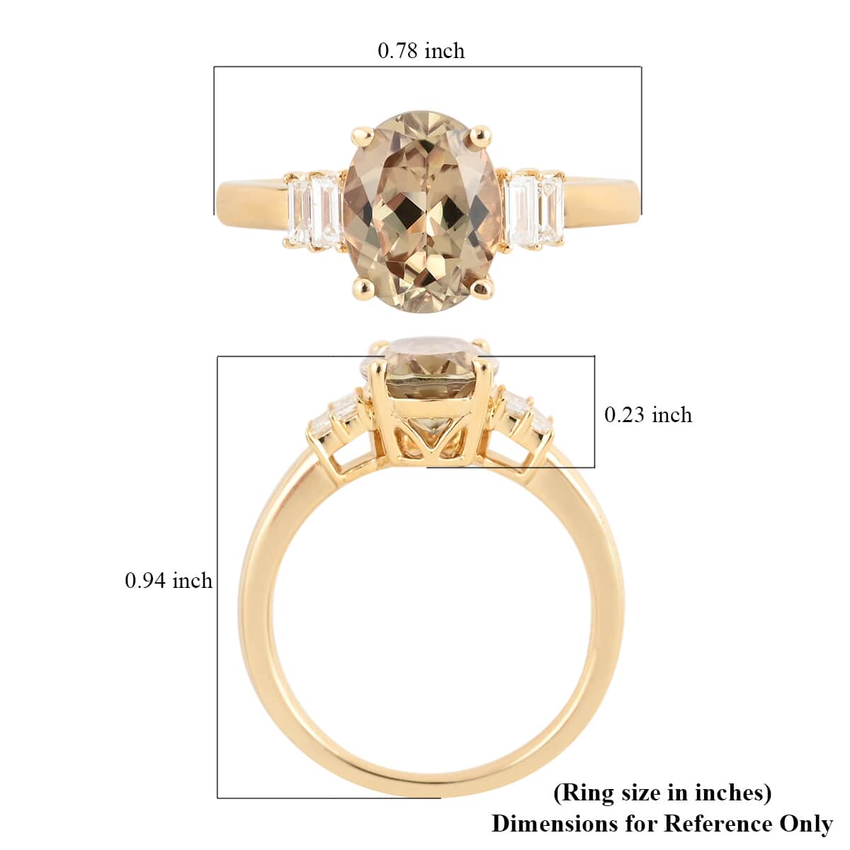 Iliana AAAA Turkizite and G-H SI Diamond 2.25 ctw Ring in 18K Yellow Gold (Size 9.0) 4.18 Grams image number 3