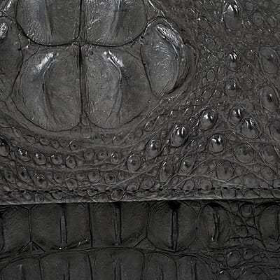 Grand Pelle Light Gray Genuine Crocodile Leather Crossbody Bag with Detachable Shoulder Strap
