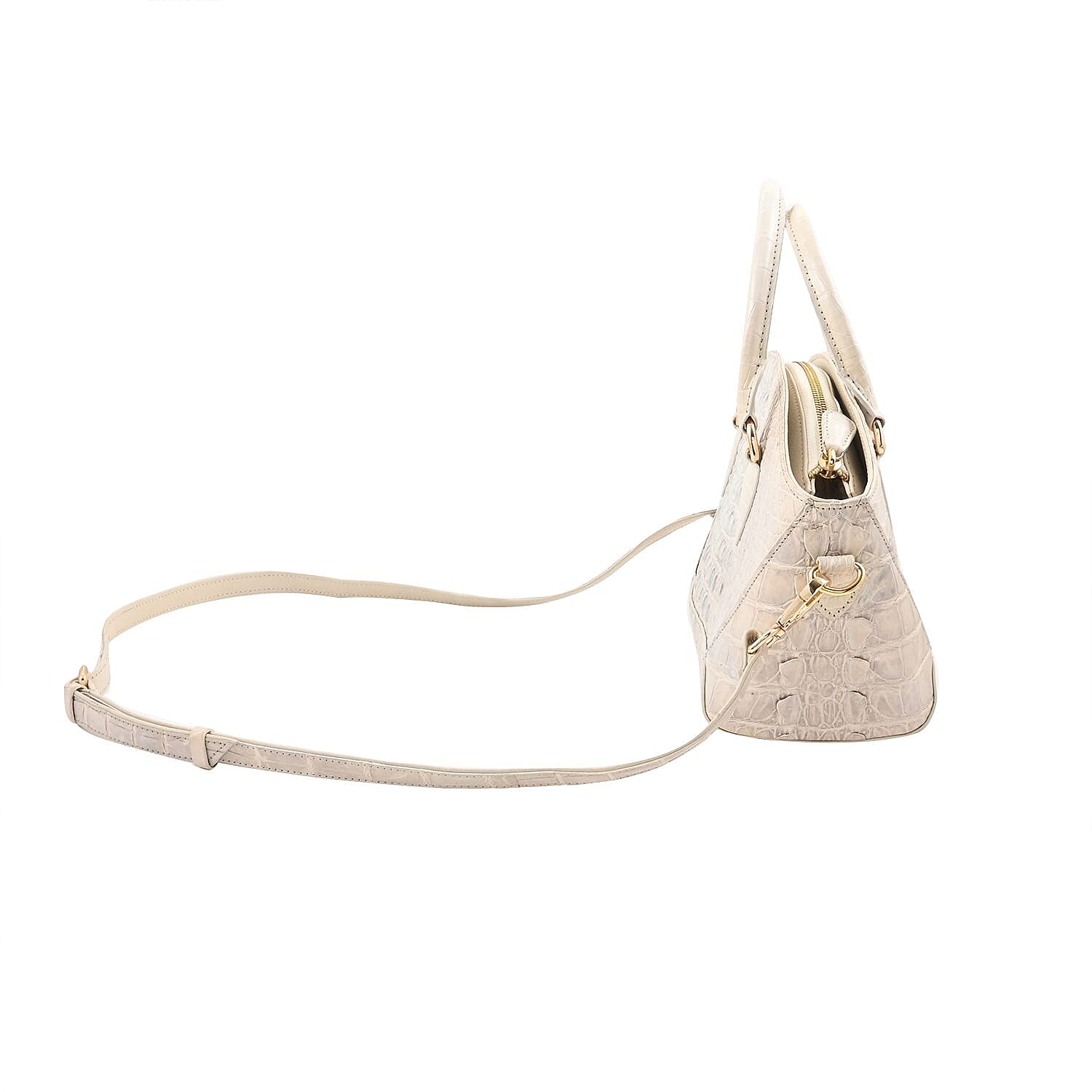 Grand Pelle Natural Genuine Crocodile Leather Handbag