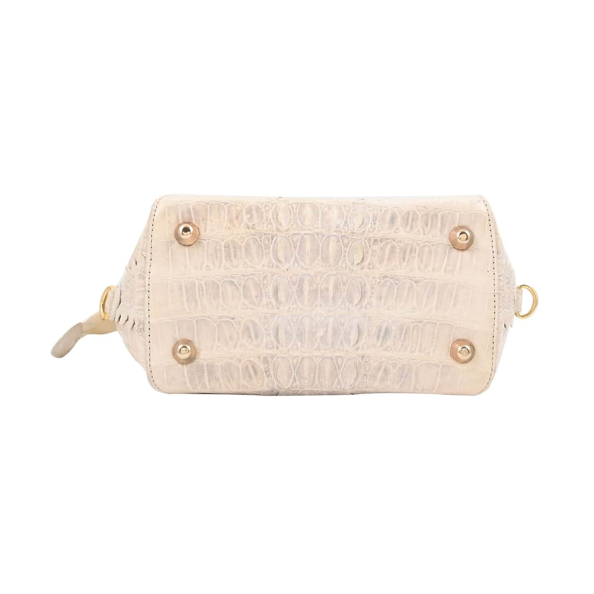 Grand Pelle Natural Genuine Crocodile Leather Handbag (12.6"x8.3"x5.5") image number 3