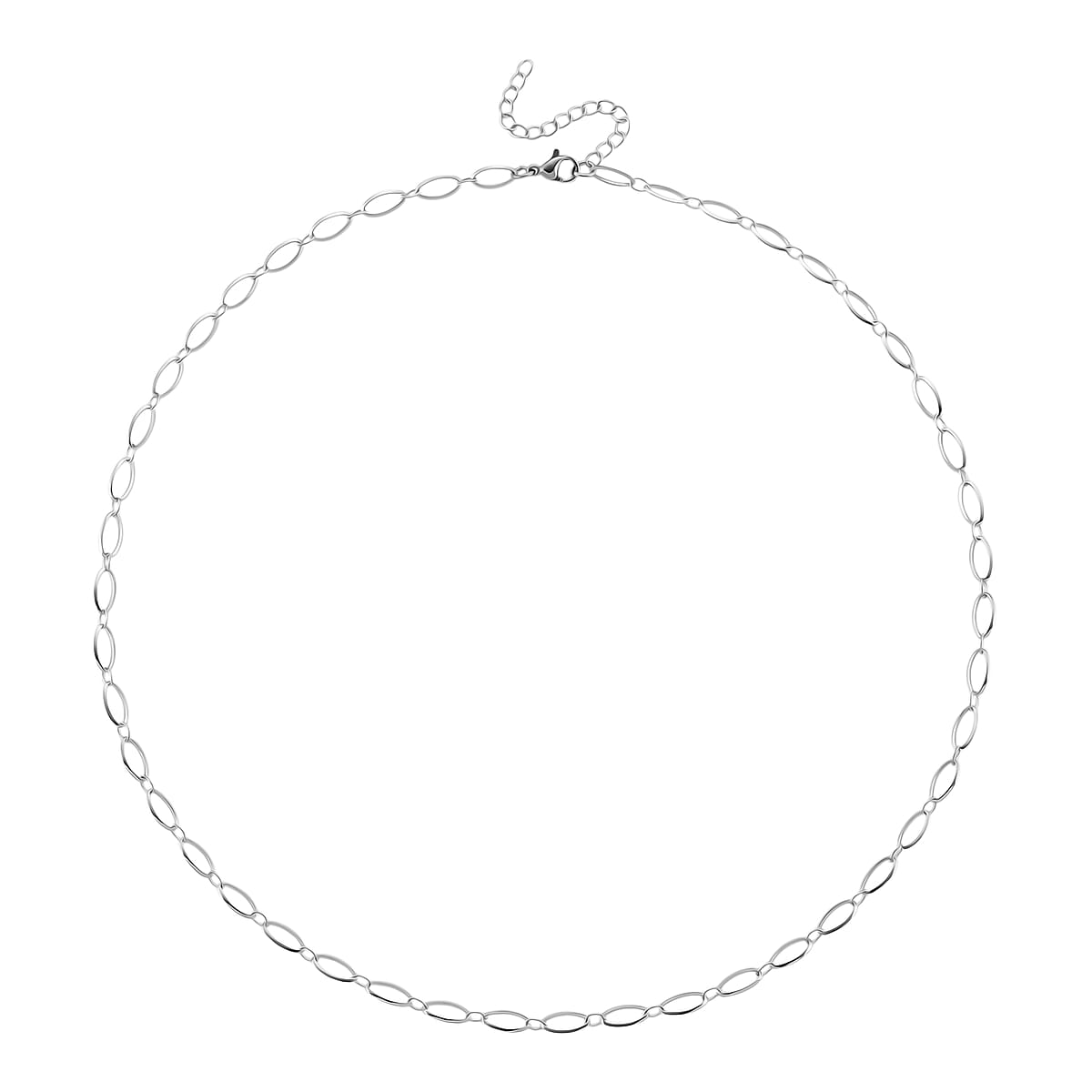 Doorbuster Set of 3 Wave, Cloud and Beaded Texture Necklace in Stainless Steel 20-22 Inches image number 8