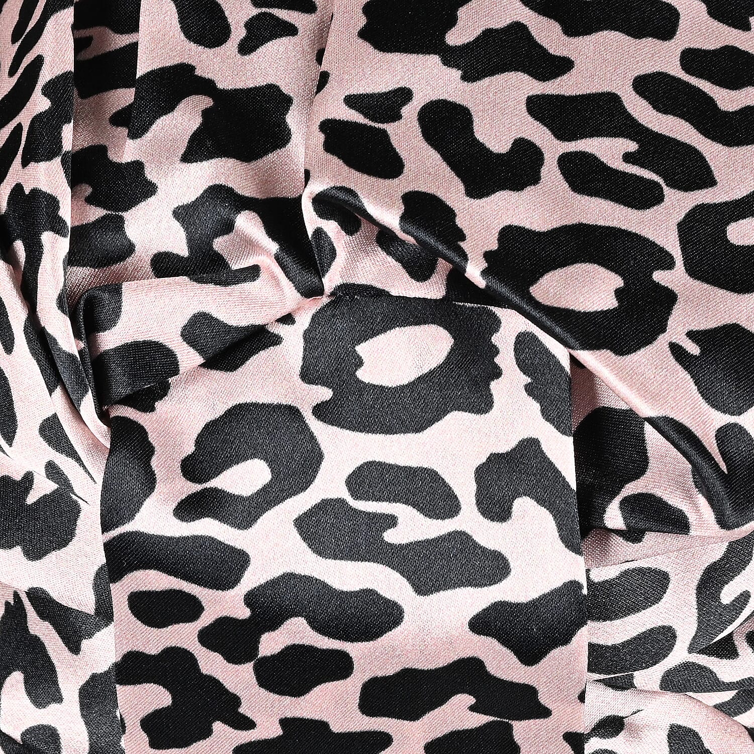 Pink Background with Big Leopard Pattern 100% Mulberry Silk Turban