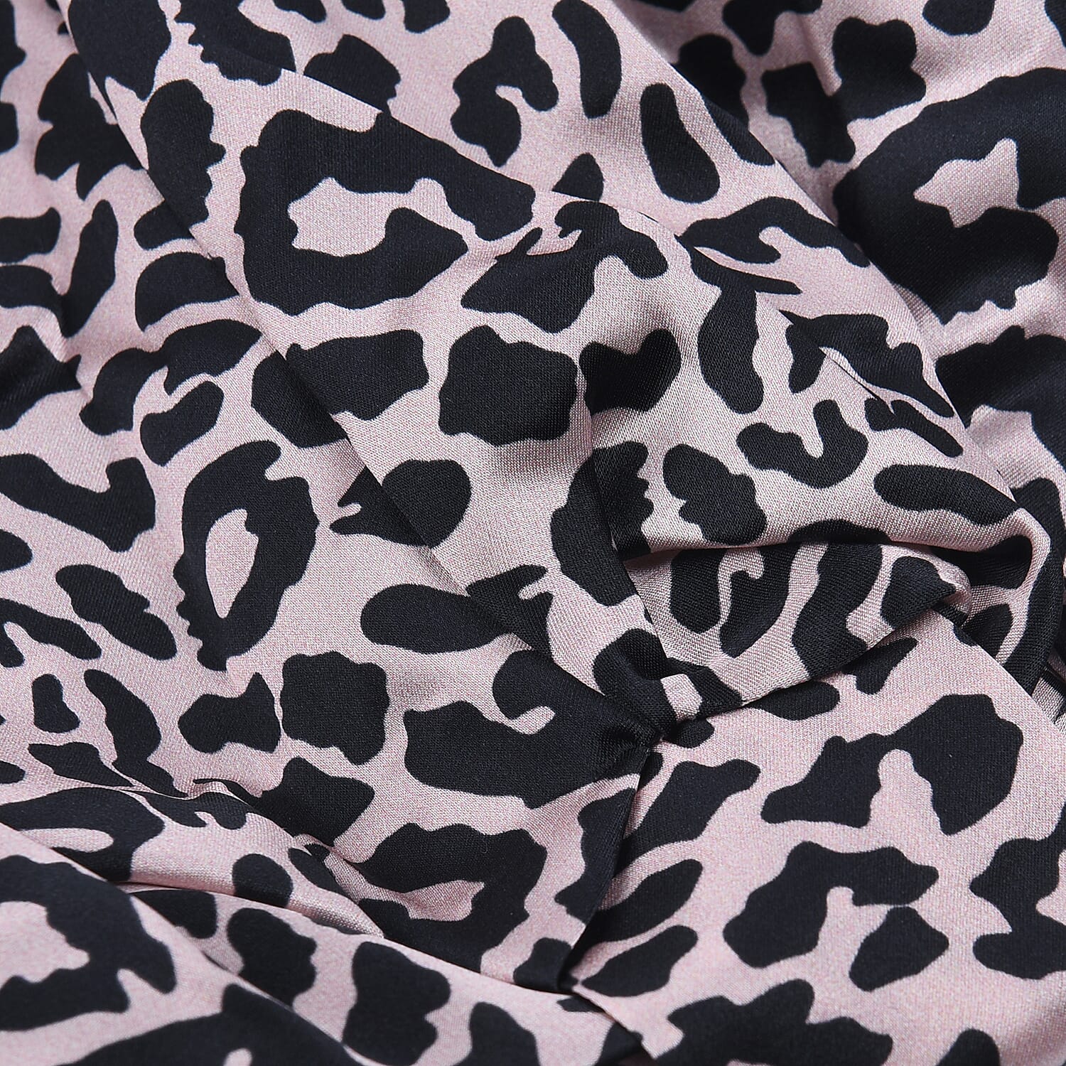 Pink Background with Big Leopard Pattern 100% Mulberry Silk Turban