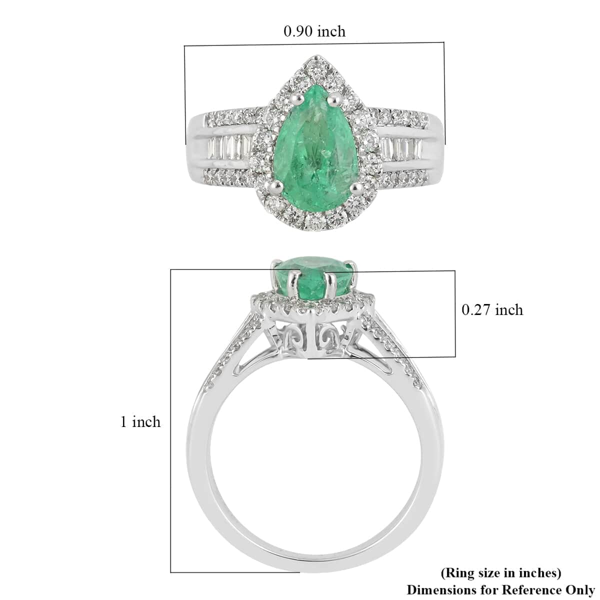 Rhapsody 950 Platinum AAAA Boyaca Colombian Emerald and E-F VS Diamond Ring (Size 7.0) 8.80 Grams 2.60 ctw image number 4