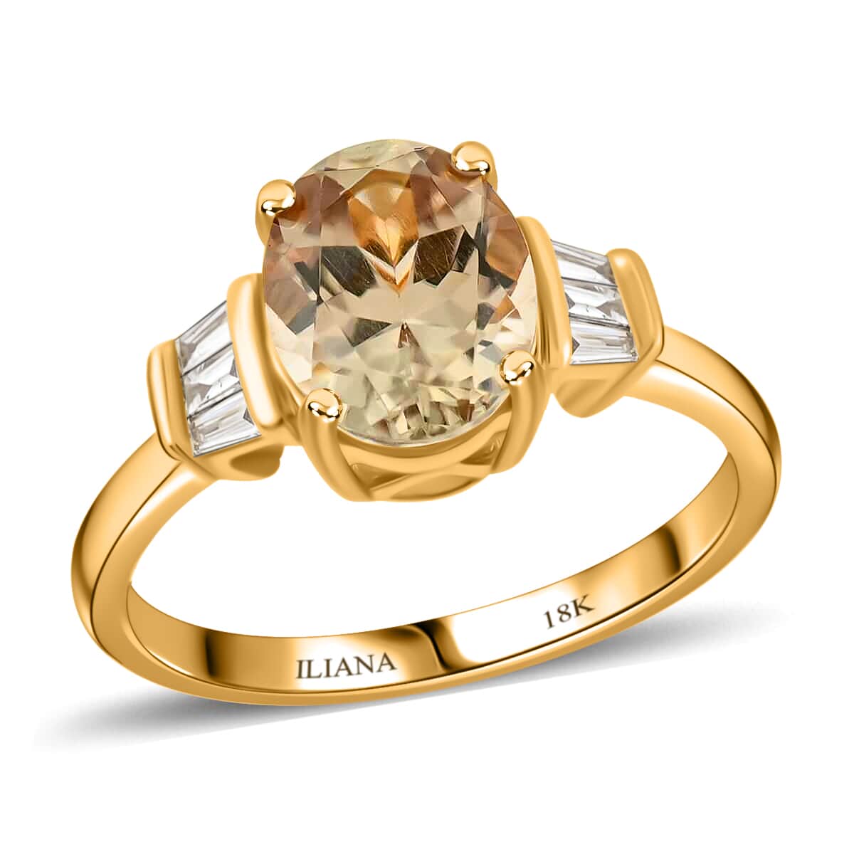 Iliana 18K Yellow Gold AAA Turkizite and G-H SI Diamond Solitaire Ring (Size 6.0) 2.25 ctw image number 0