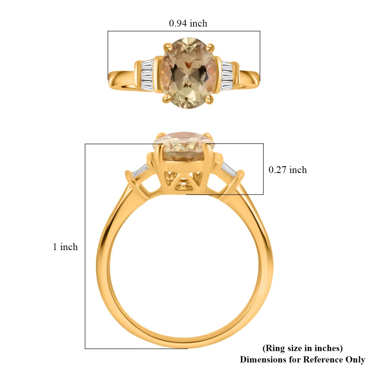 Iliana 18K Yellow Gold AAA Turkizite and G-H SI Diamond Solitaire Ring (Size 6.0) 2.25 ctw image number 4